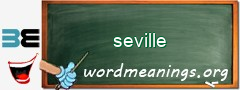 WordMeaning blackboard for seville